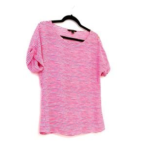 Banana Republic Partially Sheer Pink Blouse